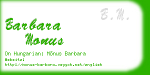 barbara monus business card